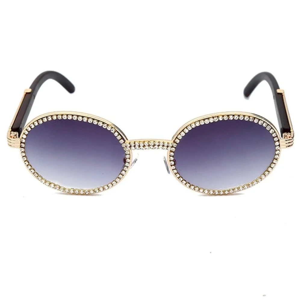 Sunglasses Bling Diamond Shades Cholo Gangs Stye Retro Black Graient Lens Lentes